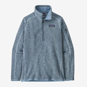 Patagonia better sweater fleece 1/4 zip jacket in steam blue